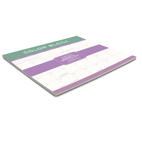 slide 5 of 6, 2025 Orange Circle Studio Monthly Magnetic Calendar Pad, 8-13/16"" X 9-5/8"", Color Block, January To December, 1 ct