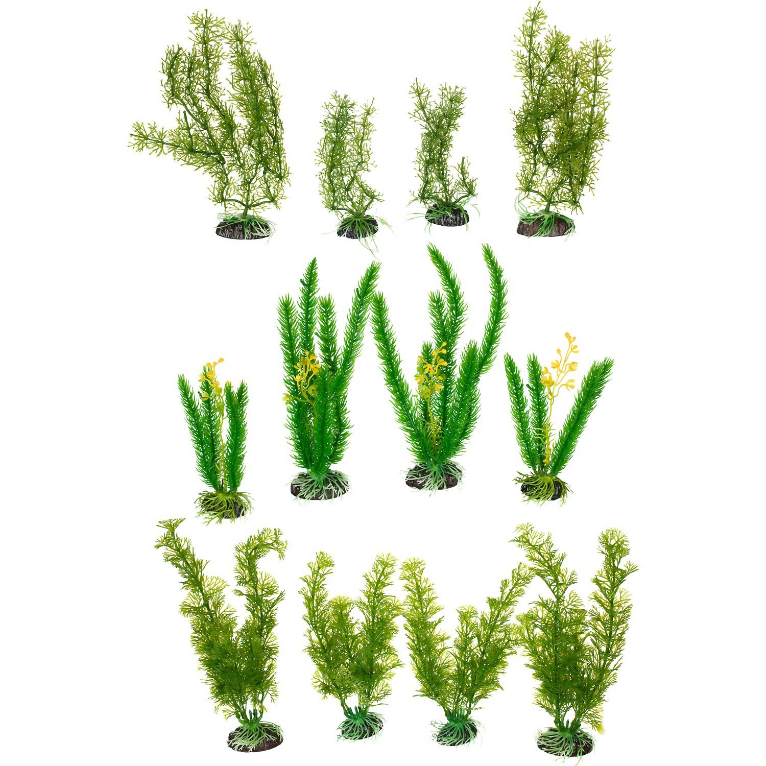 slide 1 of 1, Imagitarium Green Plastic Aquarium Plant Variety Pack, LG