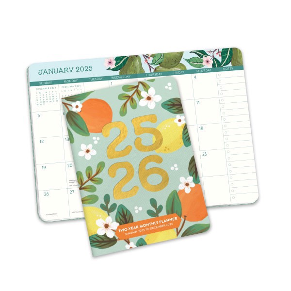 slide 7 of 7, 2025-2026 Orange Circle Studio 24-Month Monthly Pocket Planner, 6-1/2"" X 4-5/8"", Fruit & Flora, January To December, 1 ct