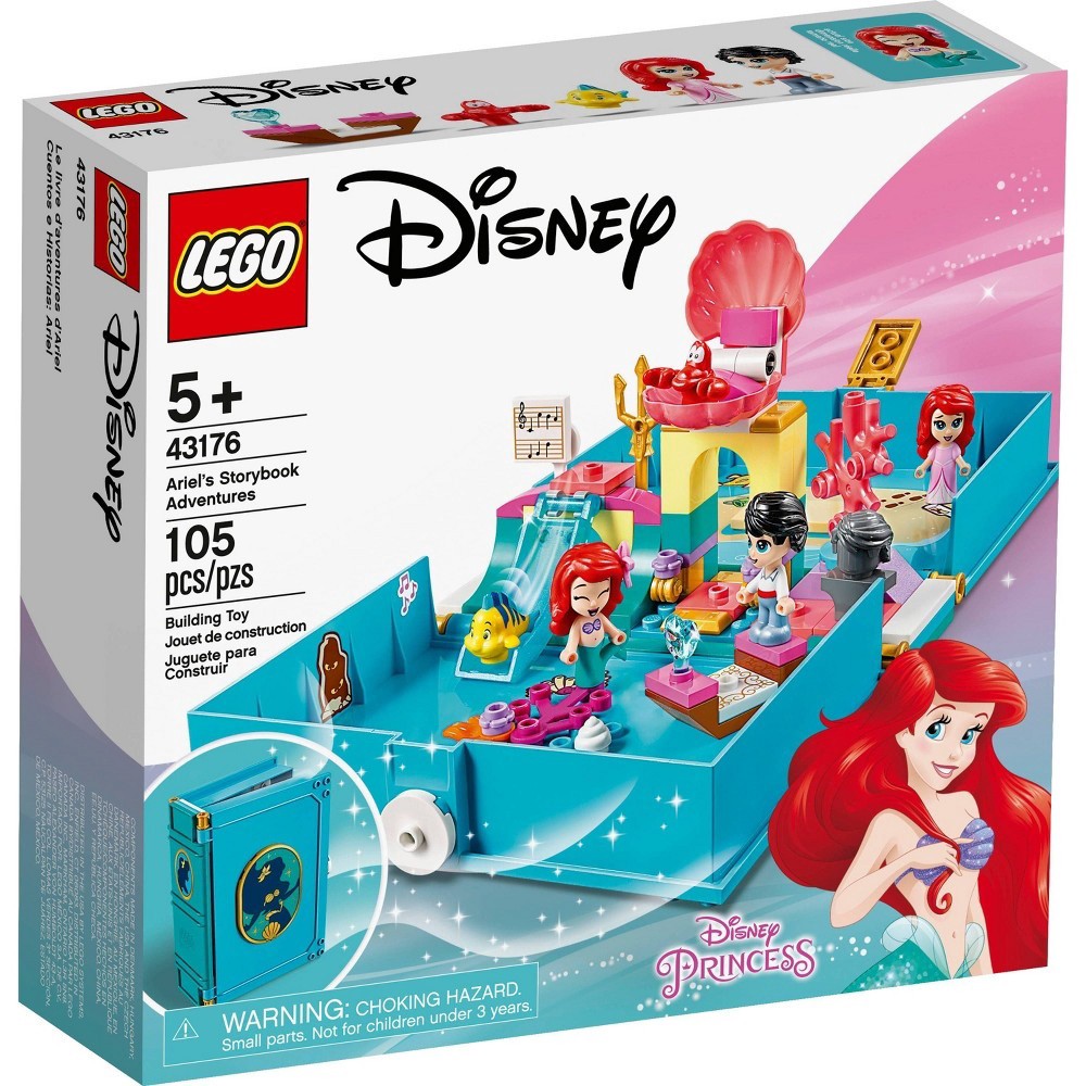 slide 4 of 7, LEGO Disney Ariel's Storybook Adventures Princess Mermaid Building Playset 43176, 1 ct