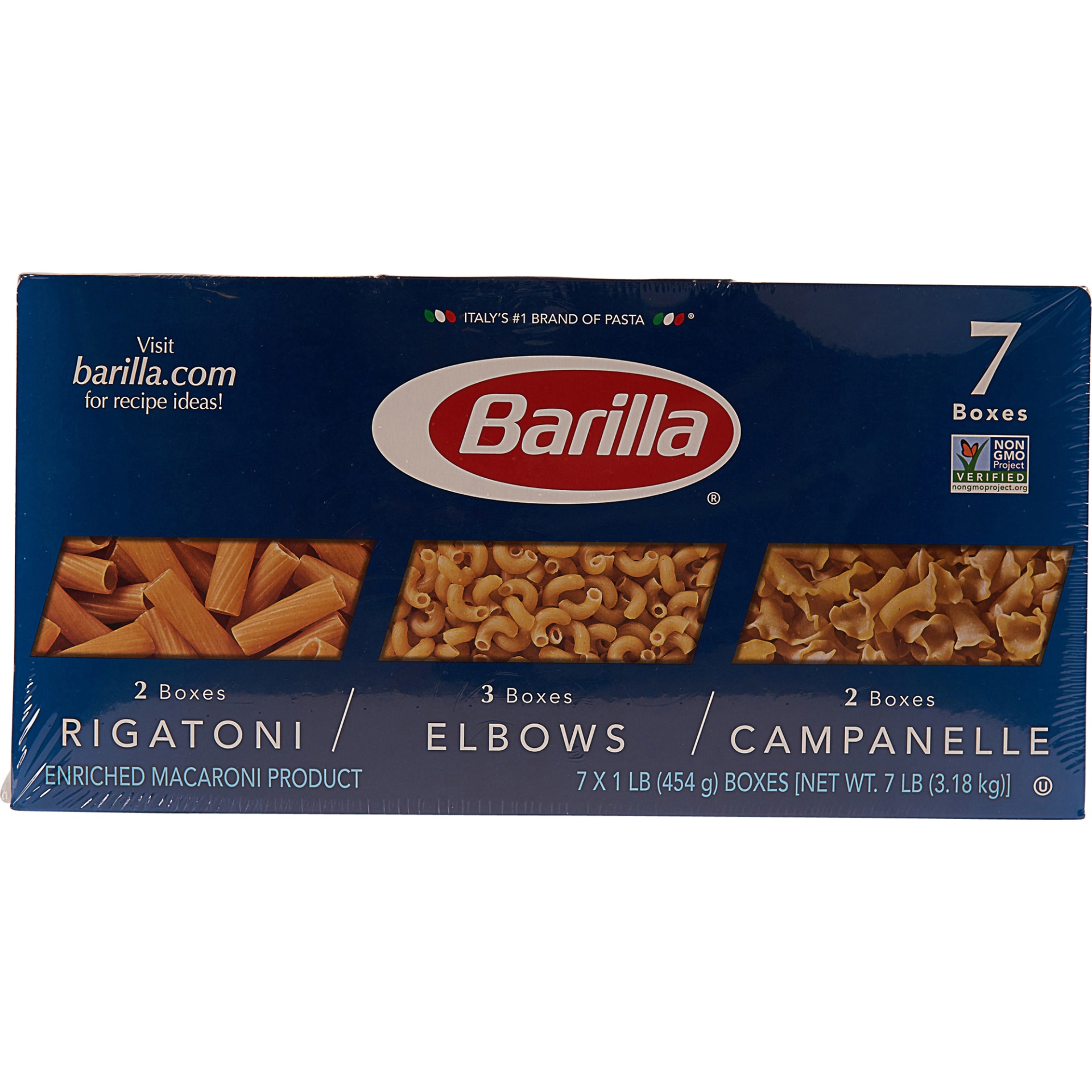 slide 1 of 6, Barilla Rigatoni/ Elbows/ Campanelle Pasta, 