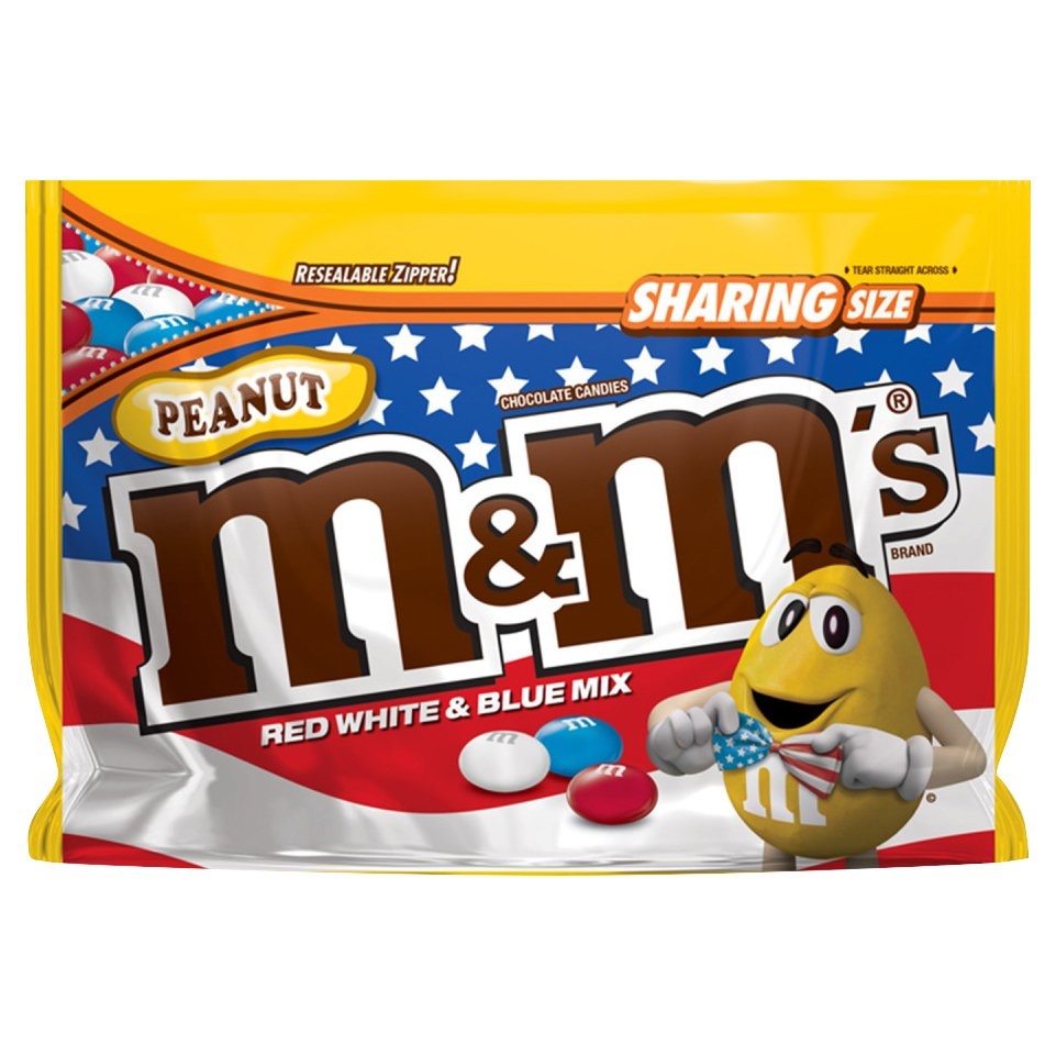 M&M's Red White Blue Peanut Mix Sharing Size 10.7 oz | Shipt