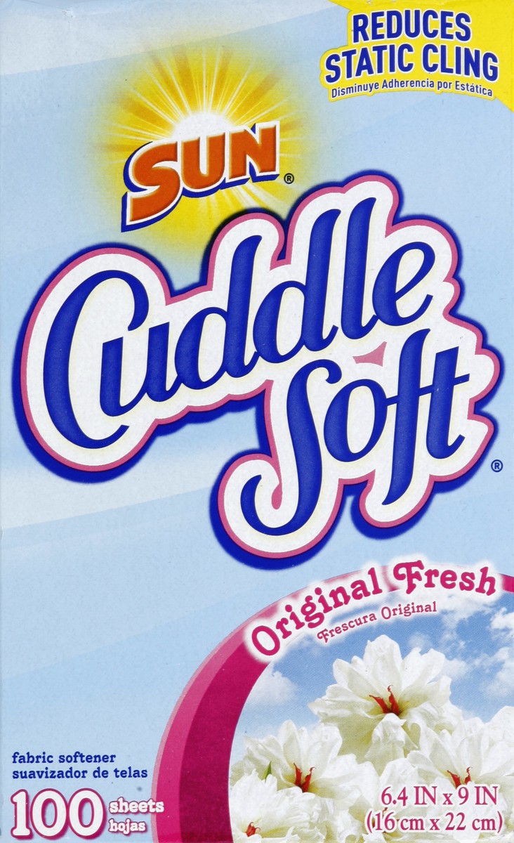 slide 2 of 2, Cuddle Soft Dryer Sheets - Original Fresh, 100 ct