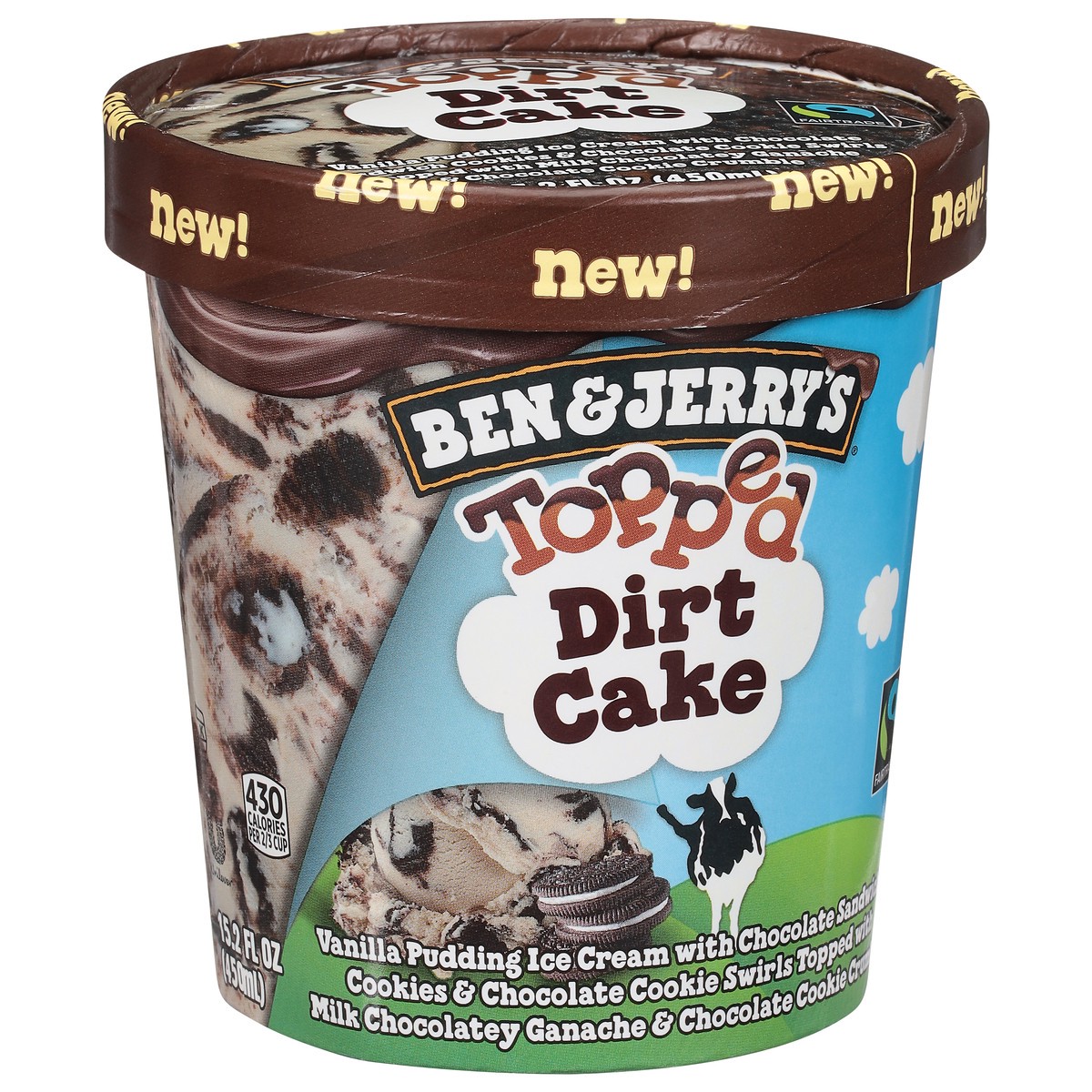 slide 6 of 9, Ben & Jerry's Topped Dirt Cake Ice Cream 15.2 fl oz, 15.2 oz