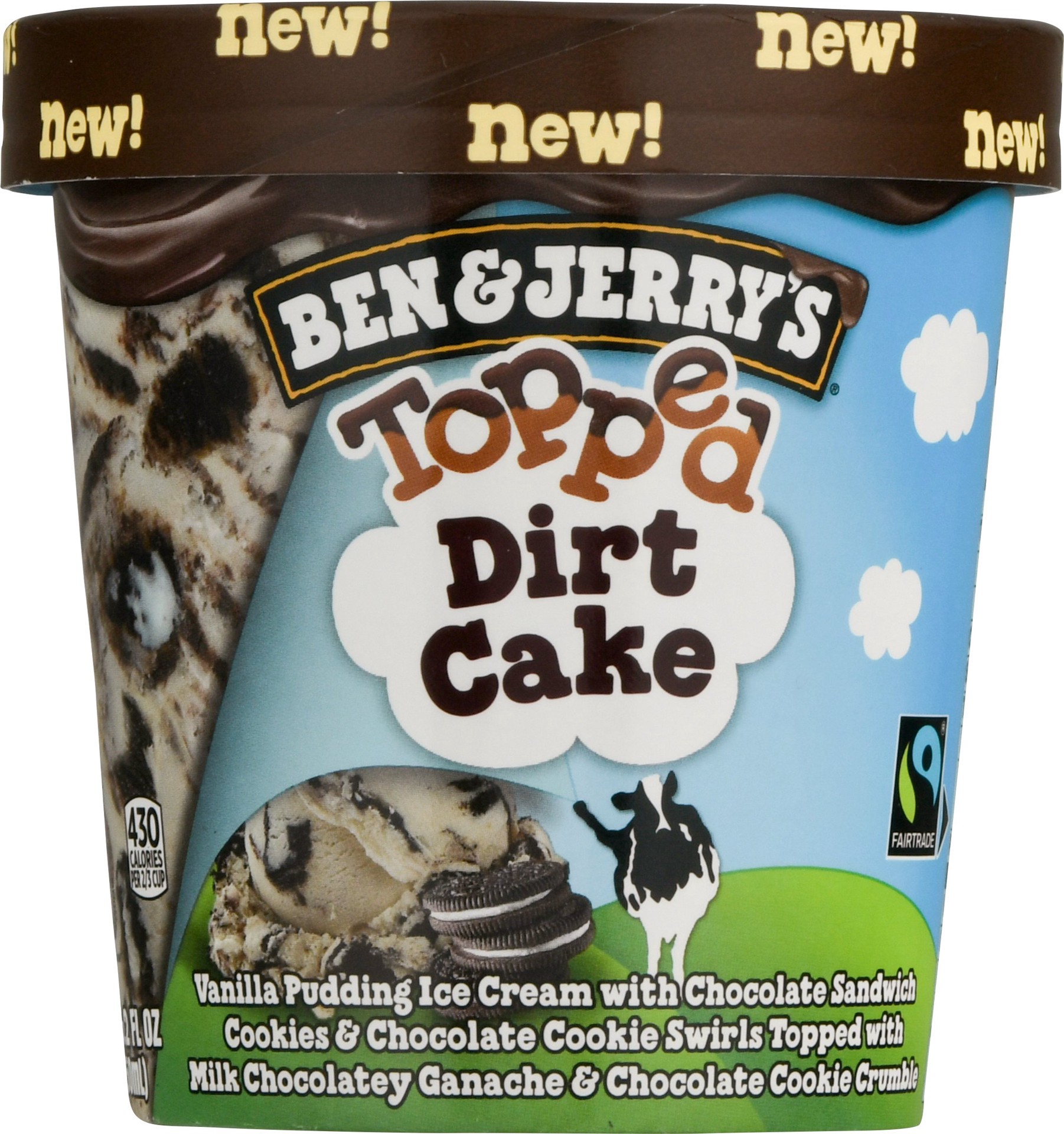 slide 1 of 9, Ben & Jerry's Topped Dirt Cake Ice Cream 15.2 fl oz, 15.2 oz