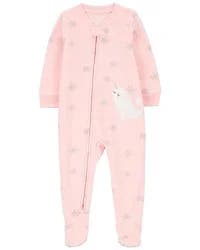 Carter's Baby 1-Piece Narwhal Fleece Footie Pajamas Pink 12M