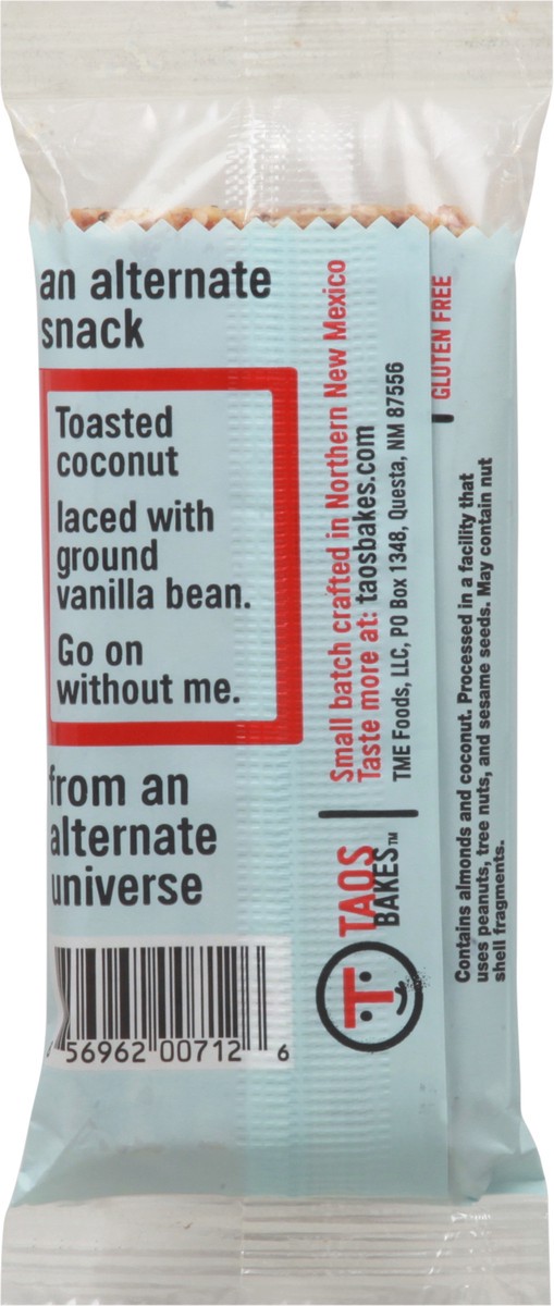 slide 4 of 9, Taos Bakes Taos Toasted Coconut/Vanilla Bean, 1 ct