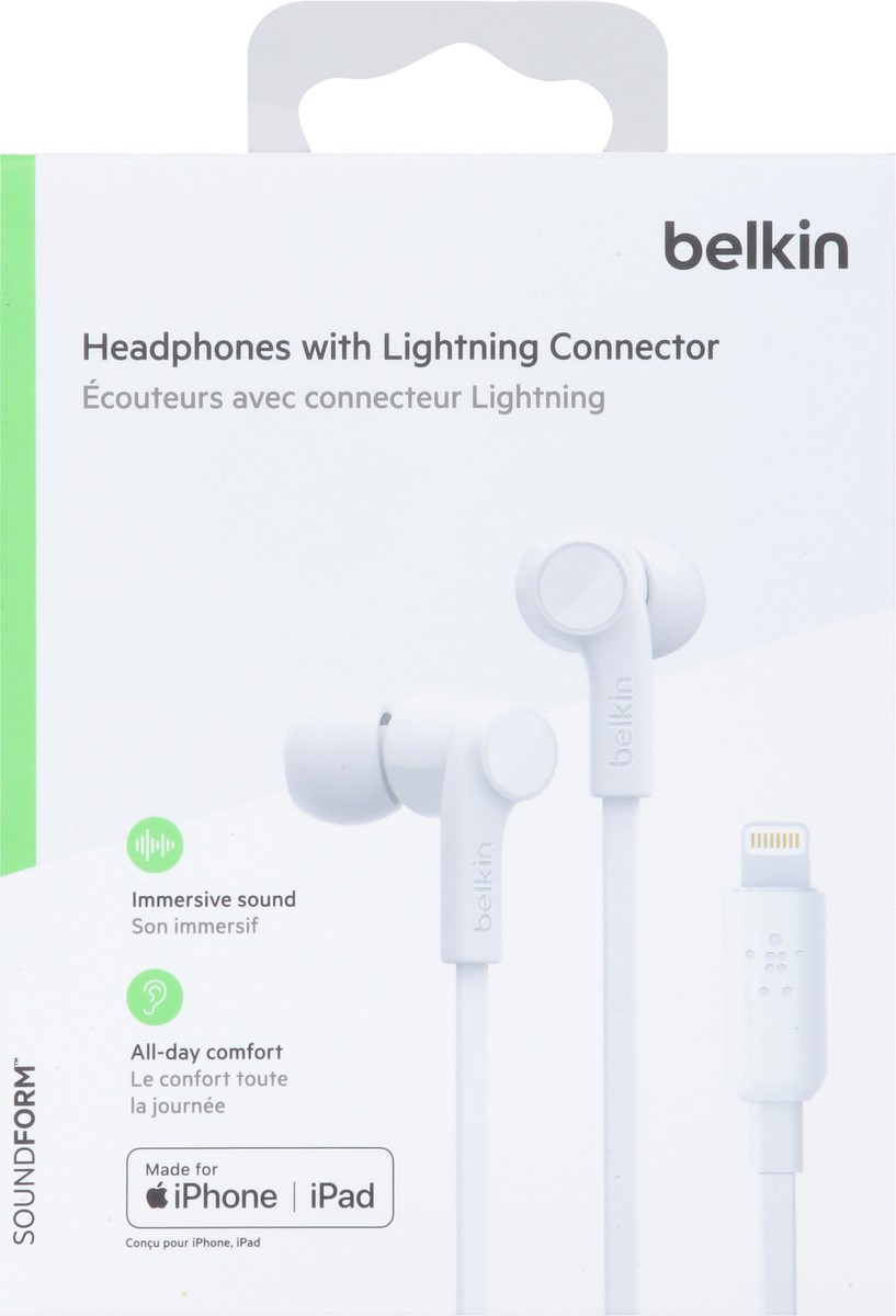 slide 10 of 12, Belkin Sound Form Headphones with Lightning Connector 1 ea, 1 ct