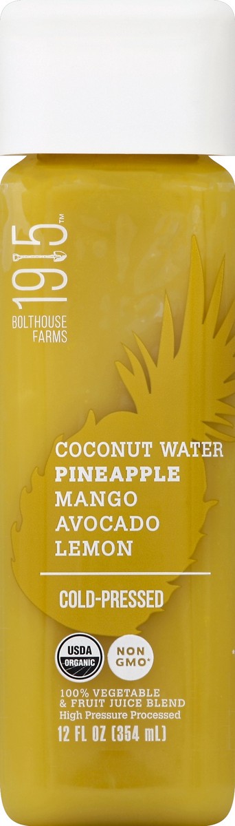 slide 4 of 4, Bolthouse Farms 1915 Pineapple Cold Pressed 100 Vegetable Fruit Juice Blend, 12 fl oz