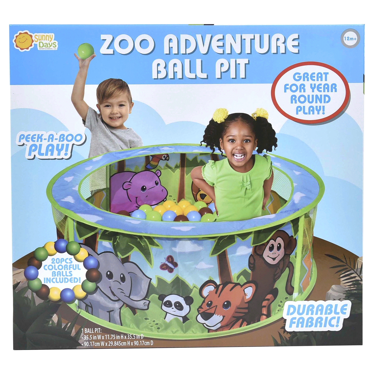 slide 1 of 1, Zoo Adventure Ball Pit, 20 ct