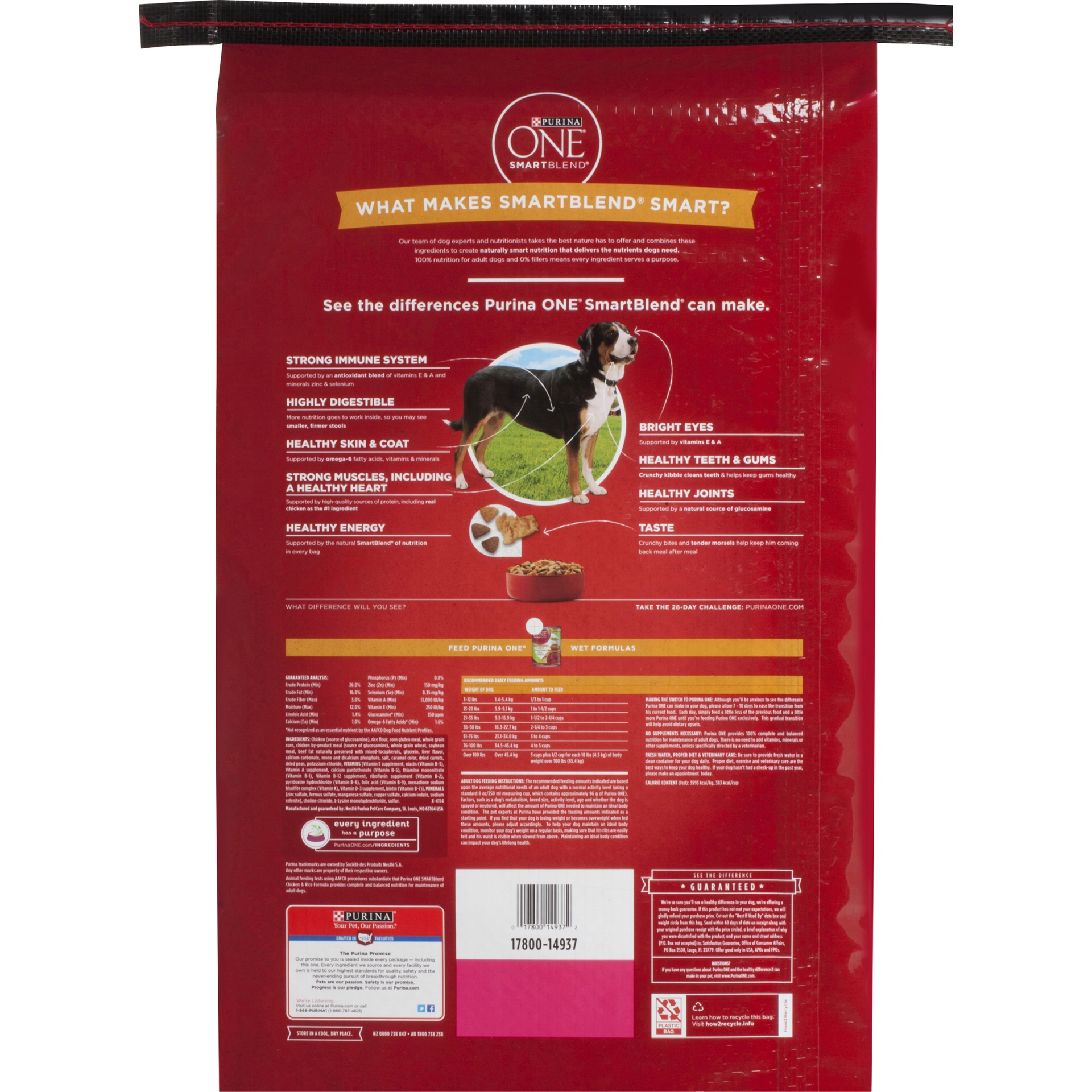 slide 3 of 9, Purina ONE SmartBlend Natural Dry Dog Food with Chicken & Rice - 16.5lbs, 16.5 lb