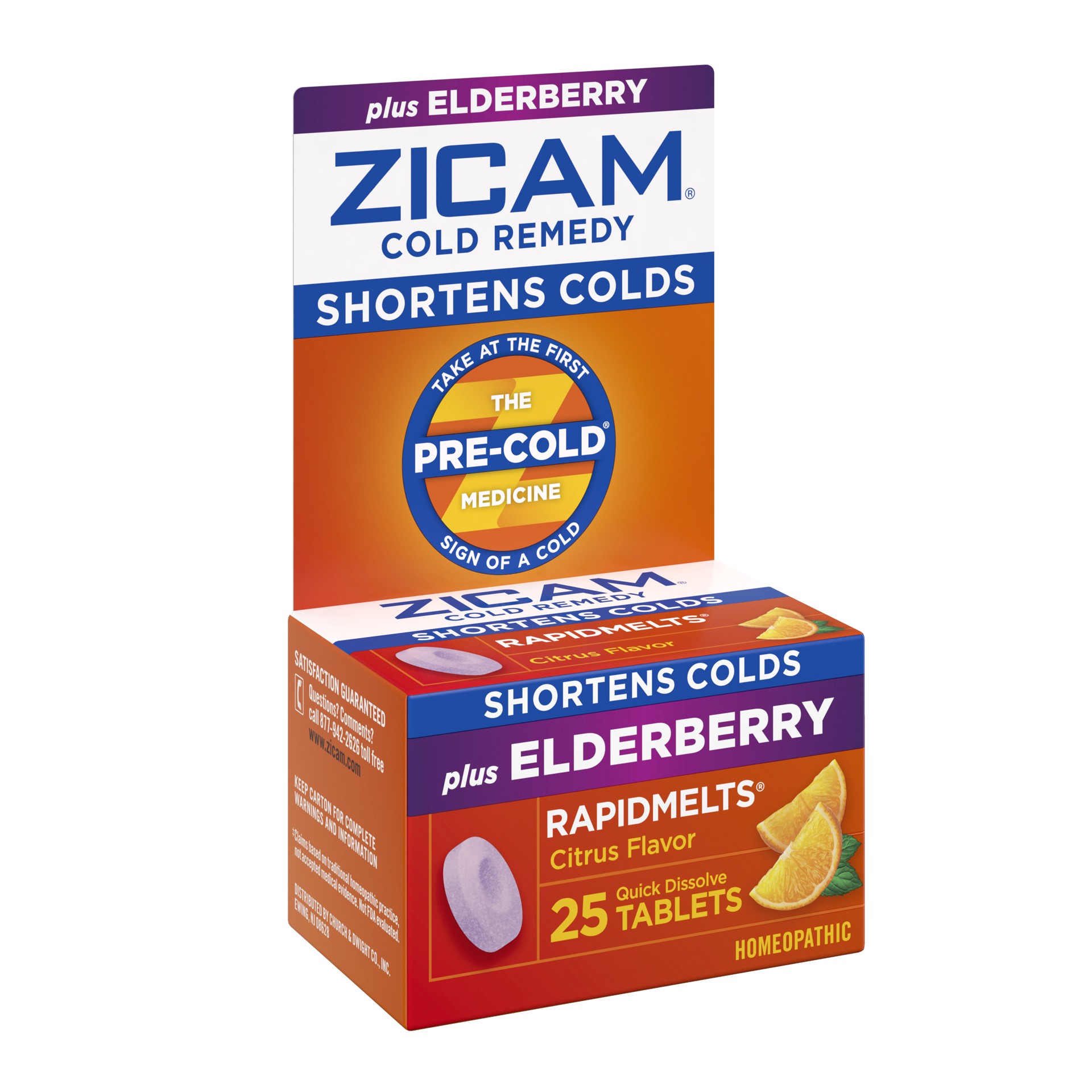 slide 3 of 4, Zicam Zinc Cold Remedy RapidMelts Quick-Dissolve Tablets Citrus Plus Elderberry 25ct, 25 ct