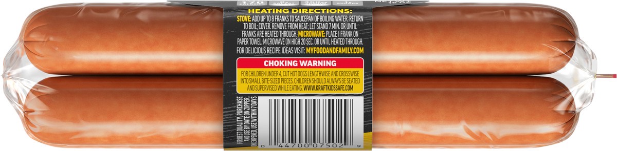 slide 6 of 9, Oscar Mayer Bun-Length Beef Franks Hot Dogs, 8 ct Pack, 15 oz