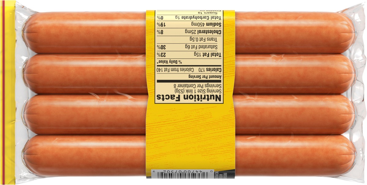 slide 7 of 9, Oscar Mayer Bun-Length Beef Franks Hot Dogs, 8 ct Pack, 15 oz