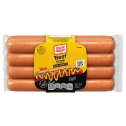 Oscar Mayer Bun-Length Beef Franks Hot Dogs, 8 ct Pack