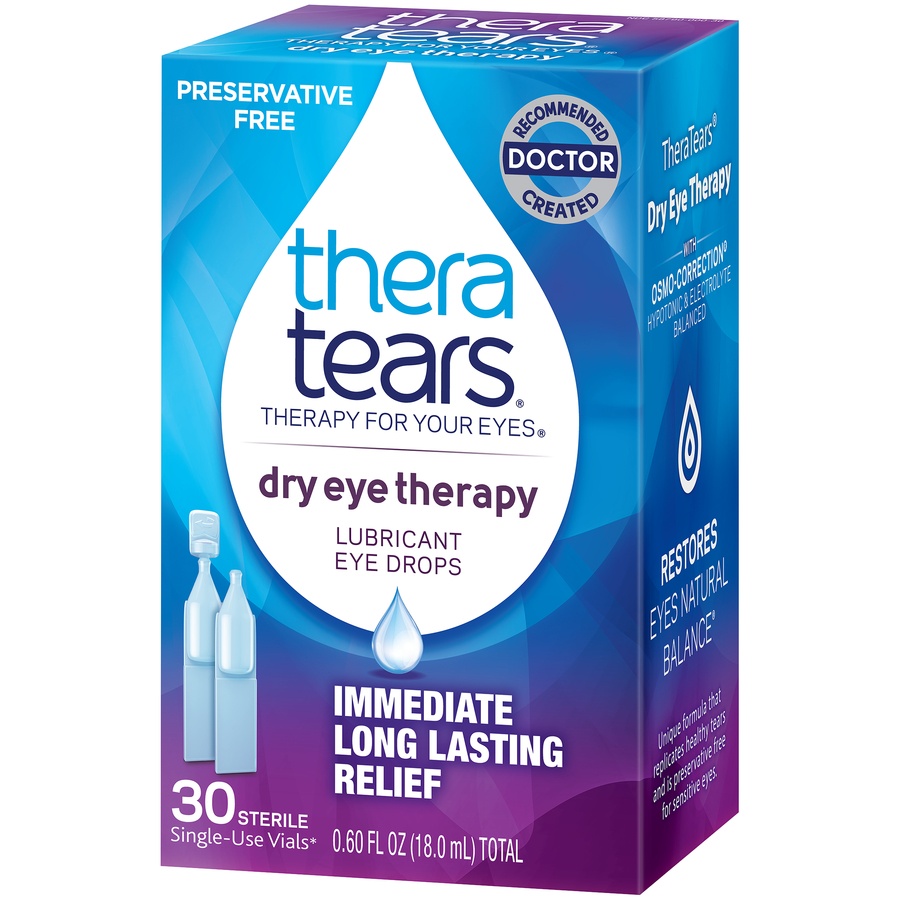 slide 5 of 6, TheraTears Dry Eye Therapy Lubricant Eye Drops 30 Vials, 30 ct