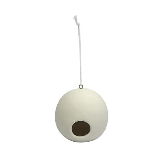 slide 1 of 5, Mini Round Ceramic Birdhouse By Make Market, 3 in x 3 in x 3 in