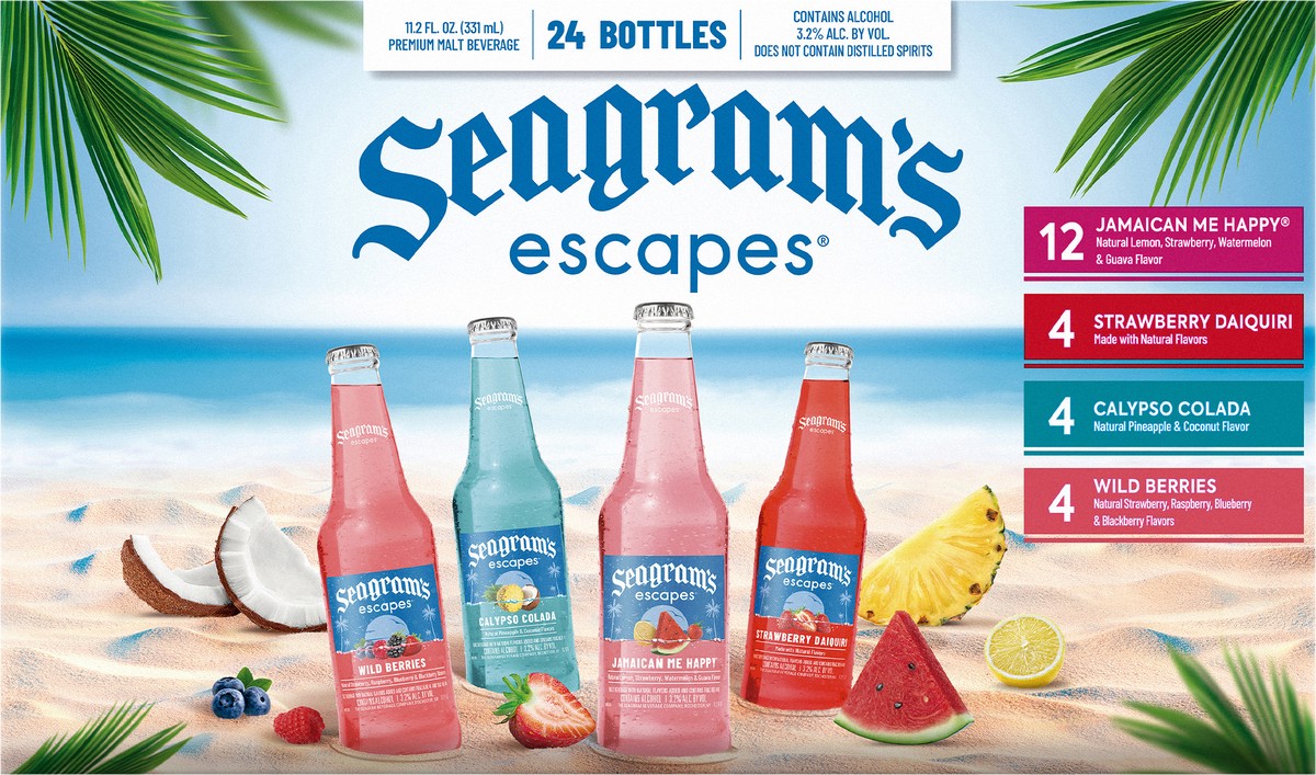 slide 3 of 11, Seagram's Classic Variety Pack - 24pk/11.2oz bottles, 11.2 fl oz