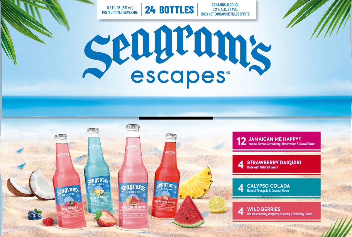 slide 2 of 11, Seagram's Classic Variety Pack - 24pk/11.2oz bottles, 11.2 fl oz