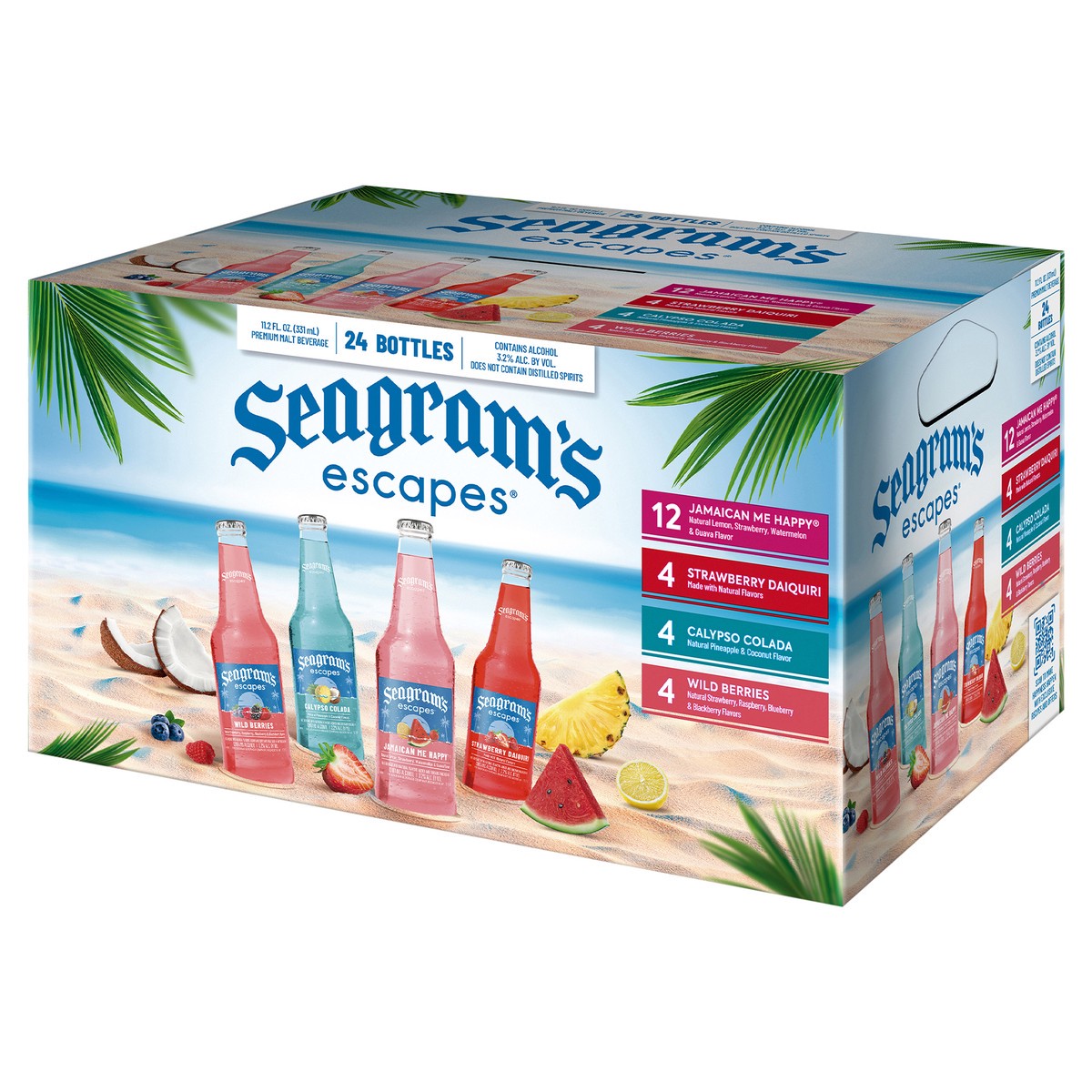 slide 10 of 11, Seagram's Classic Variety Pack - 24pk/11.2oz bottles, 11.2 fl oz