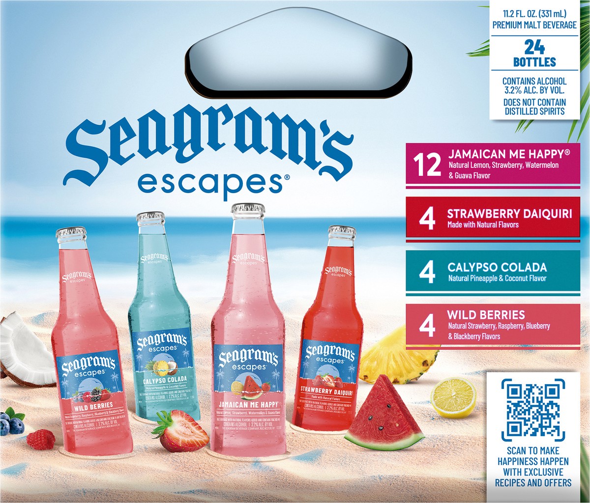 slide 9 of 11, Seagram's Classic Variety Pack - 24pk/11.2oz bottles, 11.2 fl oz