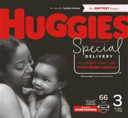 Huggies Special Delivery 3 (16-28 lb) Diapers Size 3 66 ea