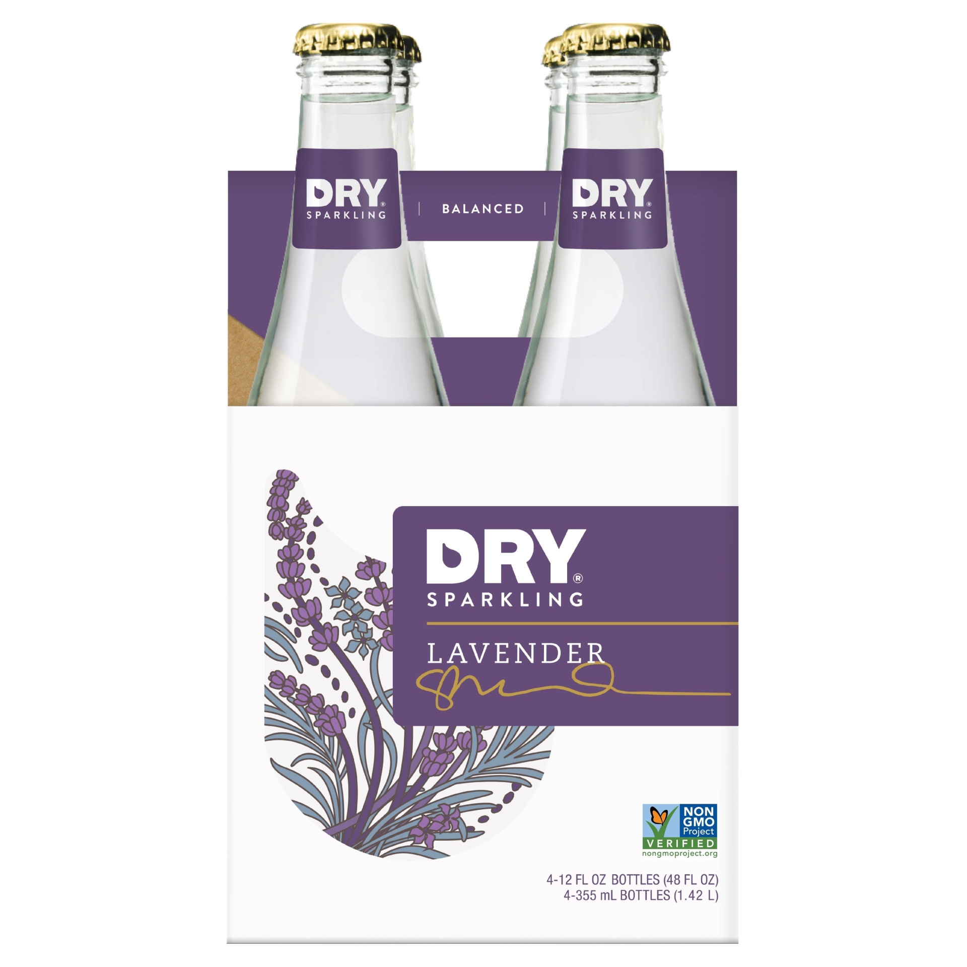 slide 1 of 1, DRY Sparkling Lavender Soda, 4 ct; 12 fl oz