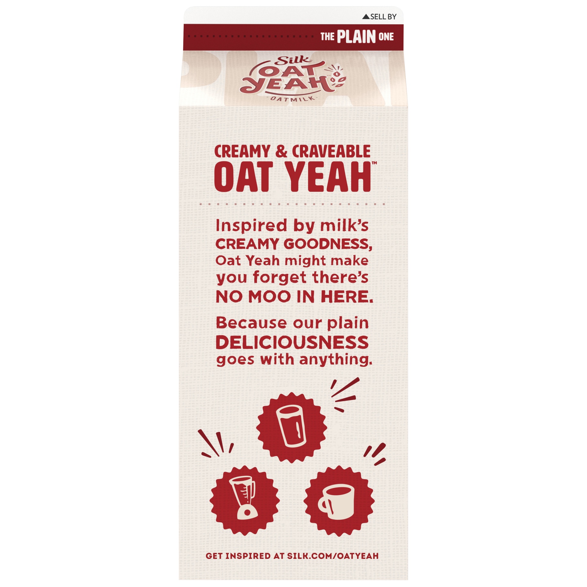 slide 2 of 8, Silk Oat Yeah The Plain One Dairy-Free Oat Milk, 64 fl oz