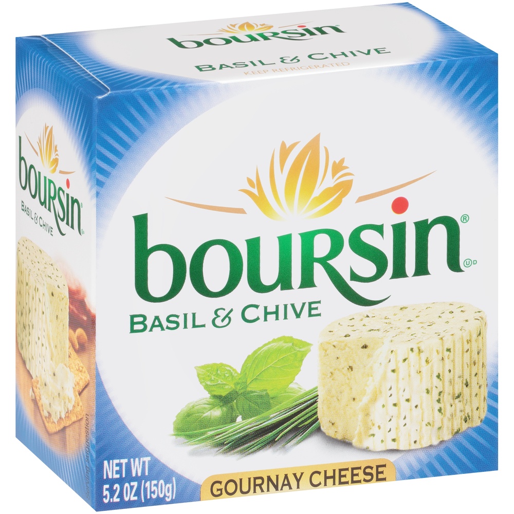 slide 3 of 8, Boursin Basil And Chive Cheese, 5.2 oz