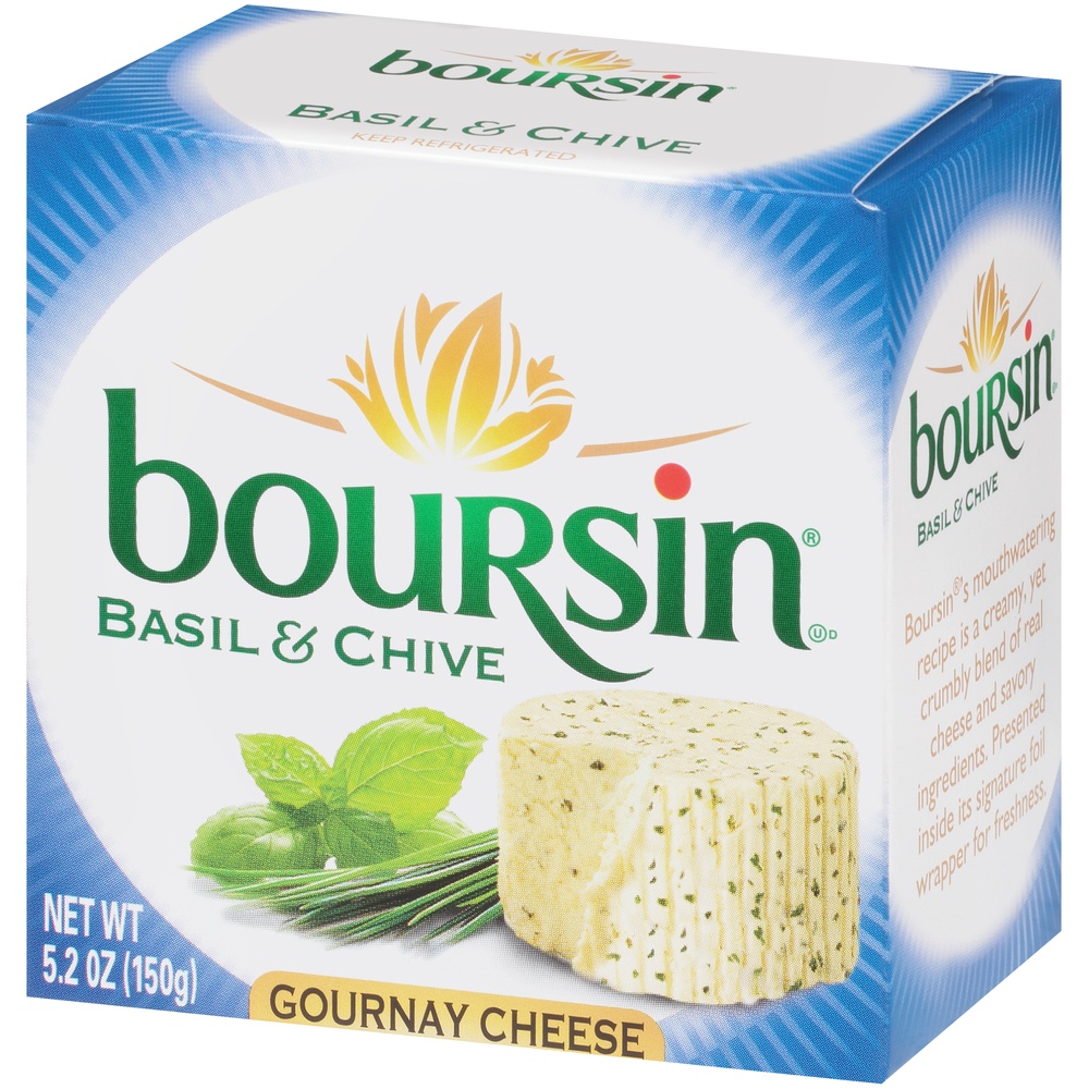 slide 4 of 8, Boursin Basil And Chive Cheese, 5.2 oz