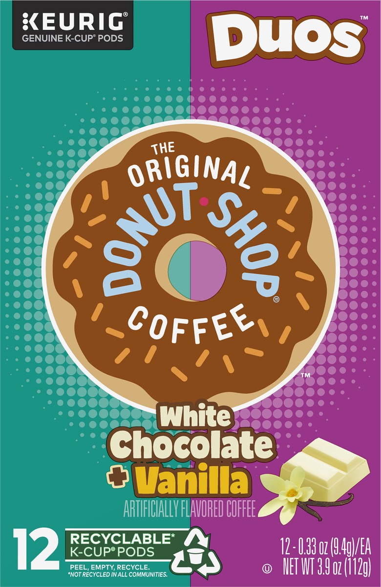 slide 2 of 11, Donut Shop The Original Donut Shop Duos White Chocolate + Vanilla, Keurig Single Serve K-Cup pods- 12 ct, 12 ct