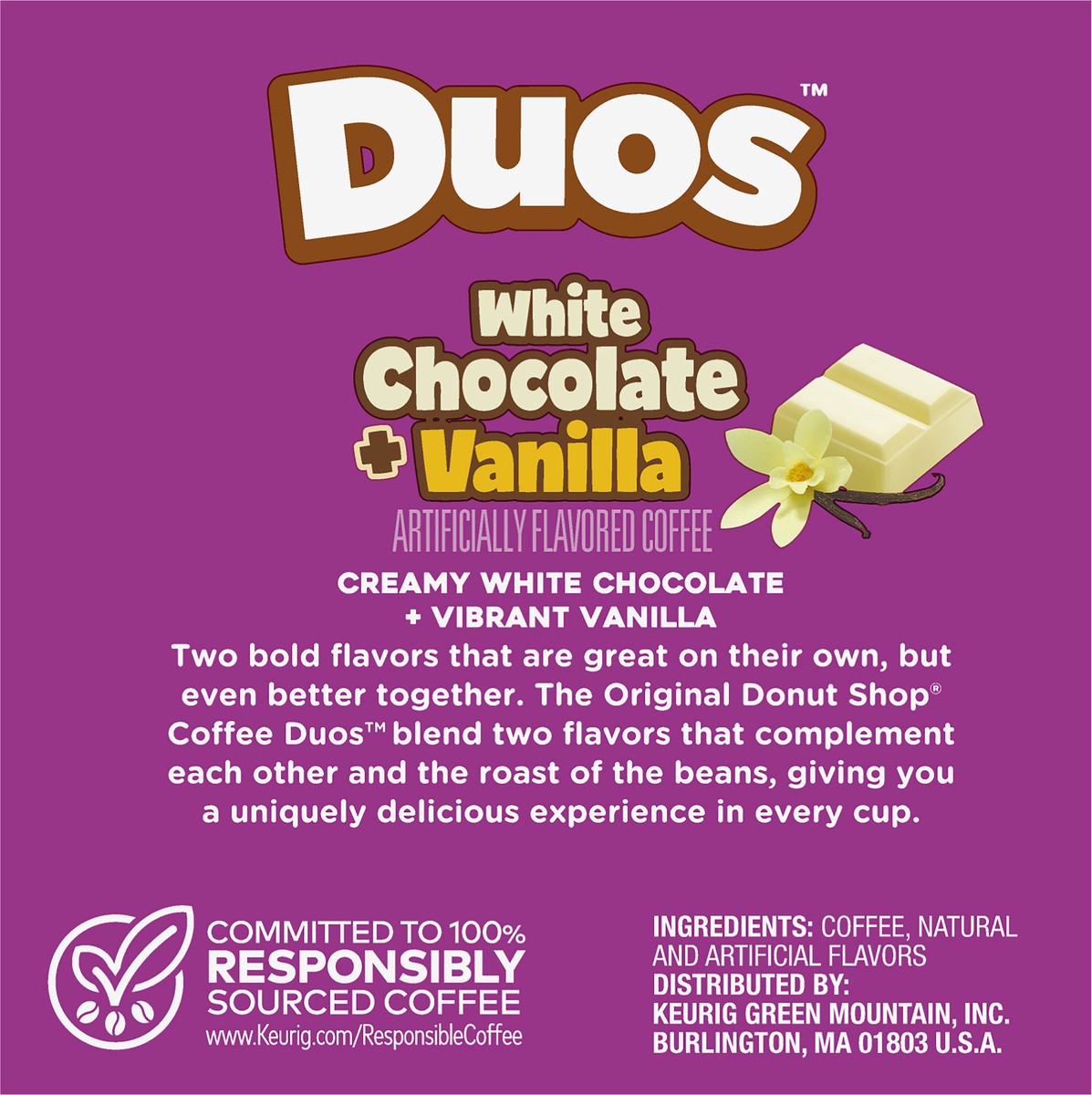 slide 9 of 11, Donut Shop The Original Donut Shop Duos White Chocolate + Vanilla, Keurig Single Serve K-Cup pods- 12 ct, 12 ct