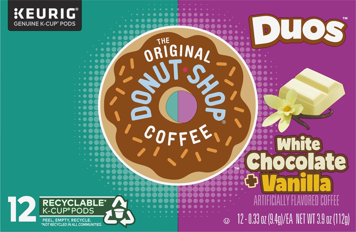 slide 6 of 11, Donut Shop The Original Donut Shop Duos White Chocolate + Vanilla, Keurig Single Serve K-Cup pods- 12 ct, 12 ct