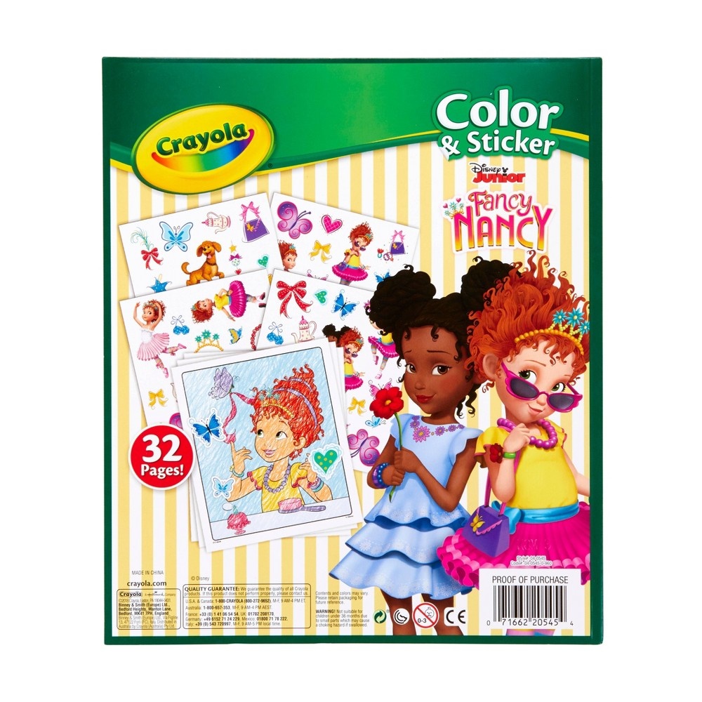 slide 4 of 4, Crayola Fancy Nancy Coloring Pages Sticker Sheets Gift for Girls Ages 3+, 1 ct