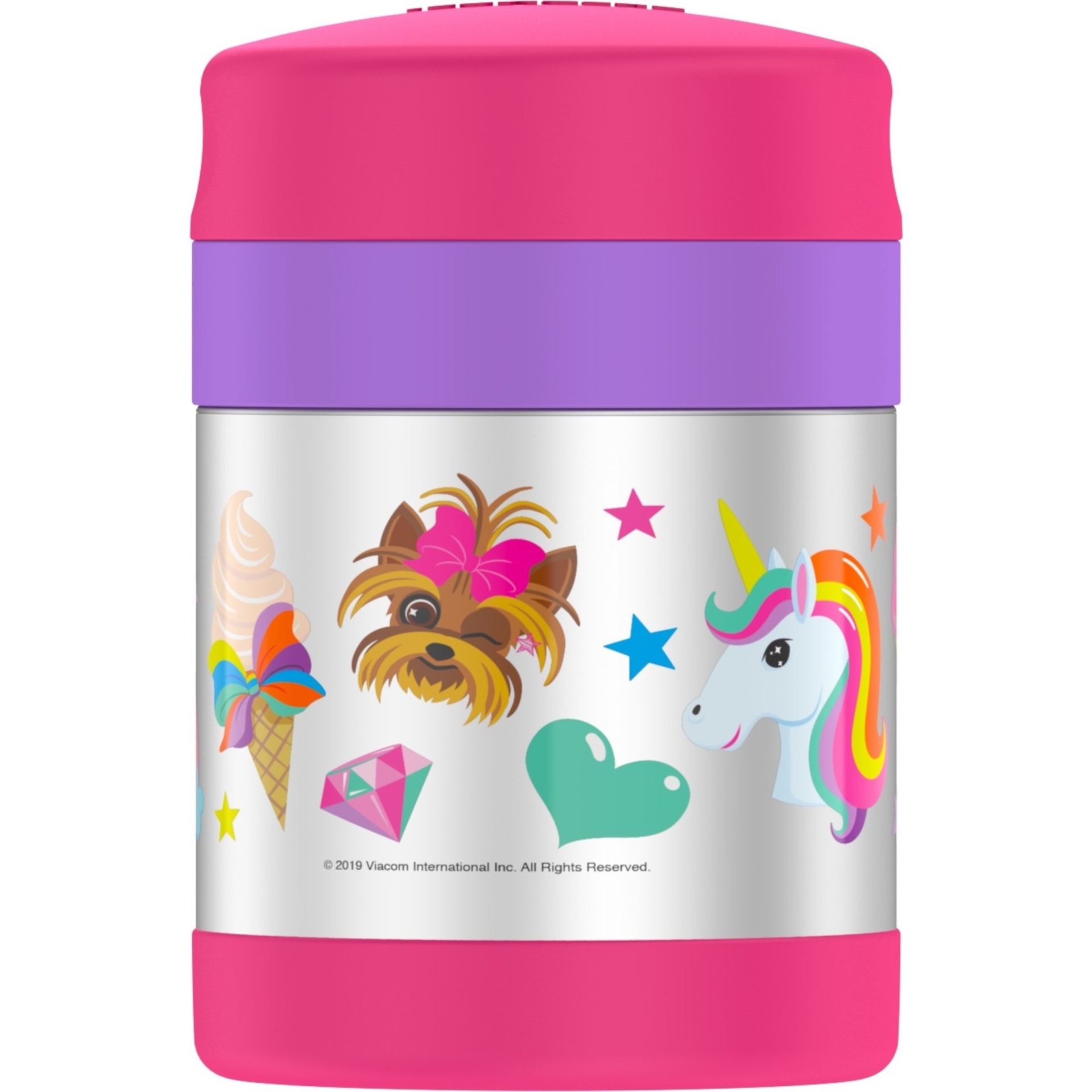 slide 1 of 7, Thermos Jojo Funtainer Food Jar with Spoon, 10 oz