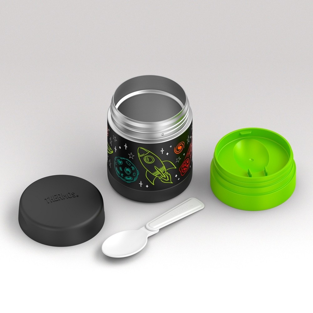 slide 3 of 9, Thermos Space FUNtainer Food Jar with Spoon, 10 oz