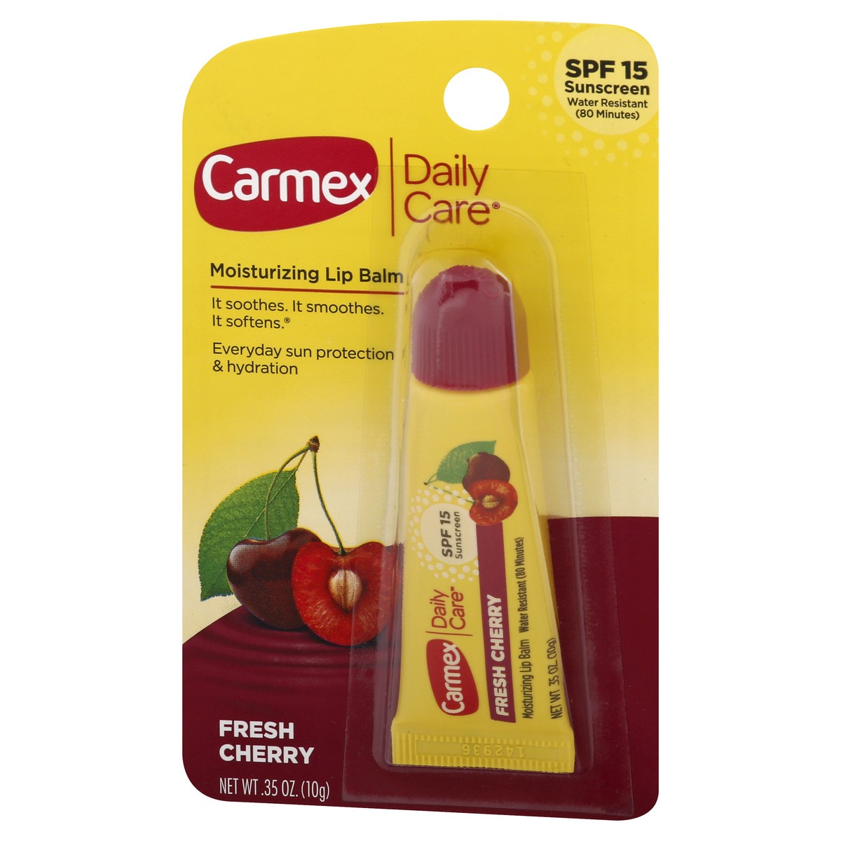 slide 3 of 9, Carmex Daily Care SPF 15 Fresh Cherry Moisturizing Lip Balm 0.35 oz, 0.35 oz