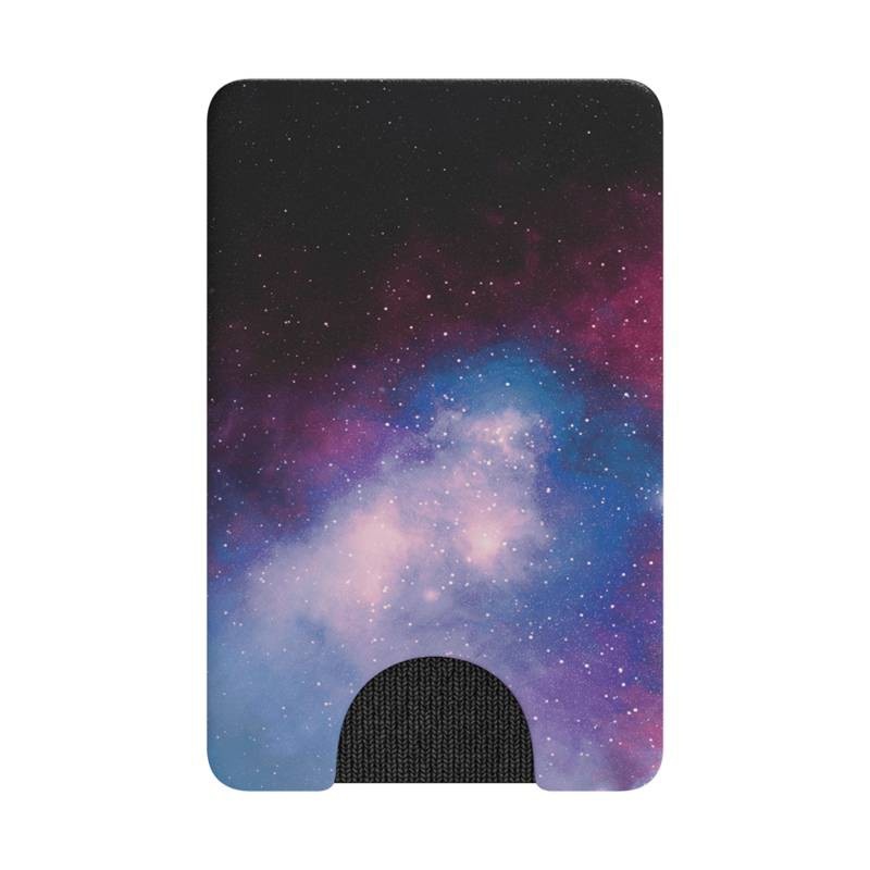 slide 1 of 4, PopSockets Cell Phone PopWallet - Blue Galaxy, 1 ct