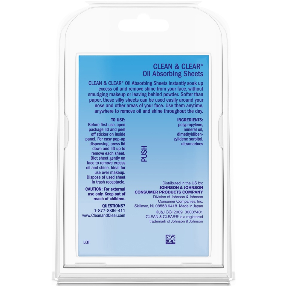 slide 3 of 6, Clean & Clear Oil Absorbing Facial Blotting Sheets - 50ct, 50 ct