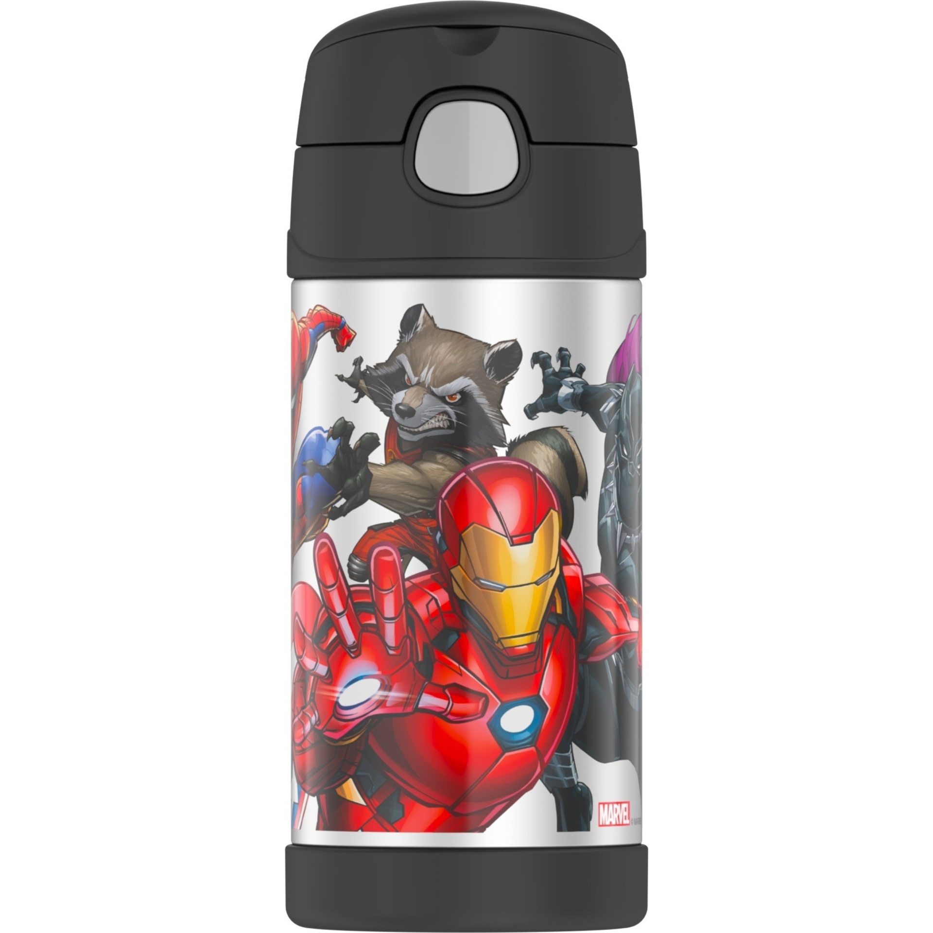 slide 1 of 7, Thermos Marvel Universe Funtainer Water Bottle, 12 oz