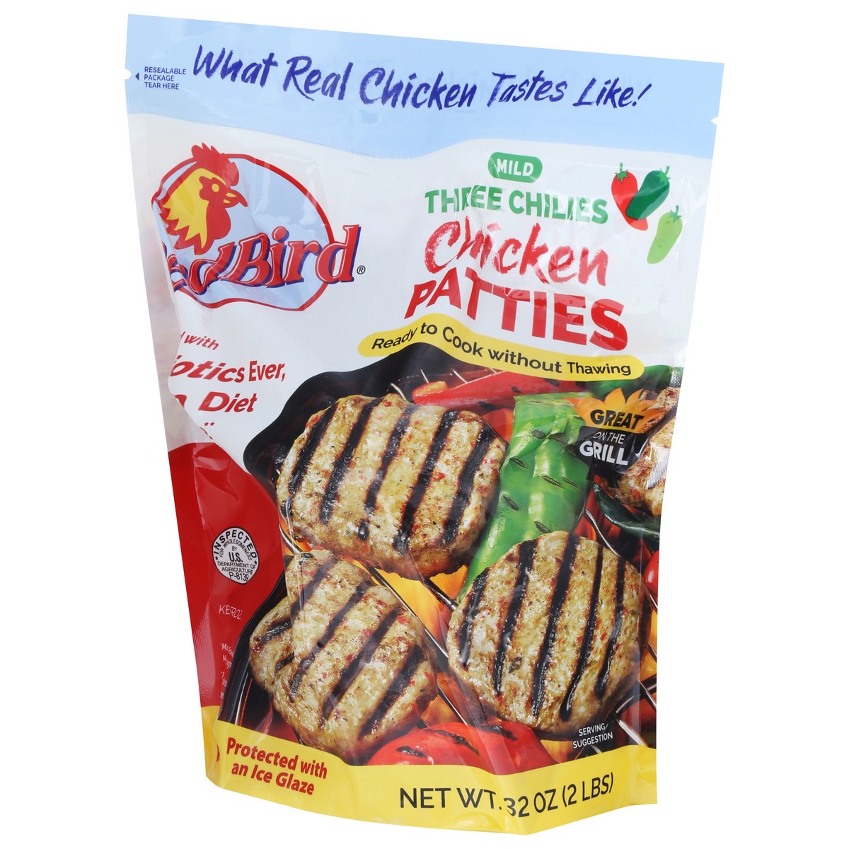 slide 4 of 15, Red Bird Mild Three Chilies Chicken Patties 8 ea, 8 ct