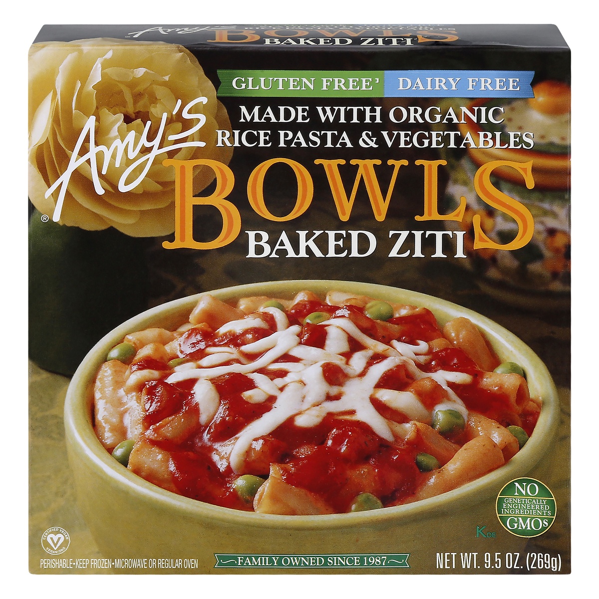 slide 1 of 1, Amy's Bowls Baked Ziti, 9.5 oz