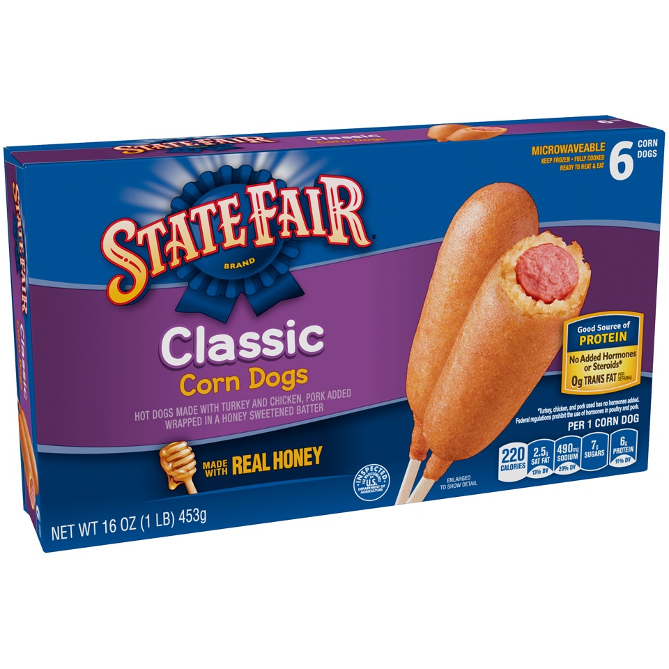 slide 3 of 7, State Fair Classic Frozen Corn Dogs - 16oz/6ct, 