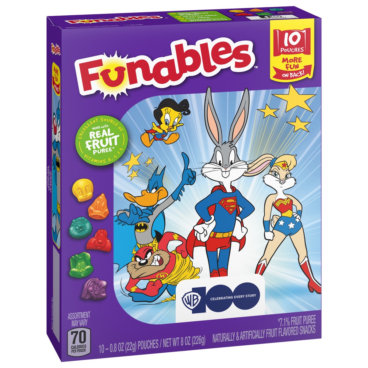 slide 5 of 9, Funables Team USA Fruit Flavored Snacks 10 - 0.8 oz Pouches, 10 ct