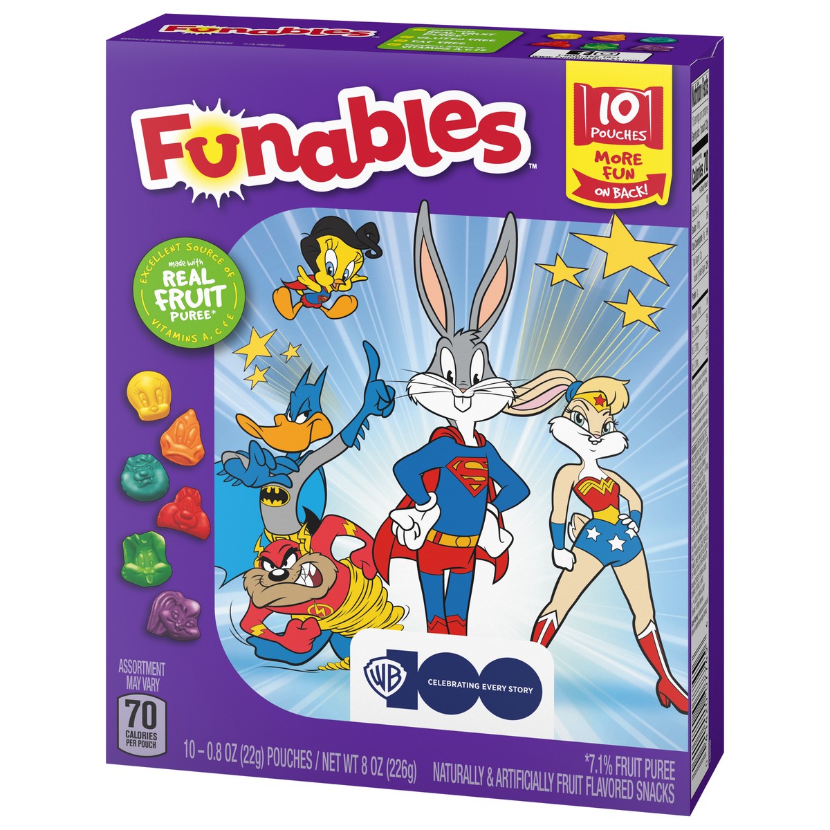 slide 6 of 9, Funables Team USA Fruit Flavored Snacks 10 - 0.8 oz Pouches, 10 ct