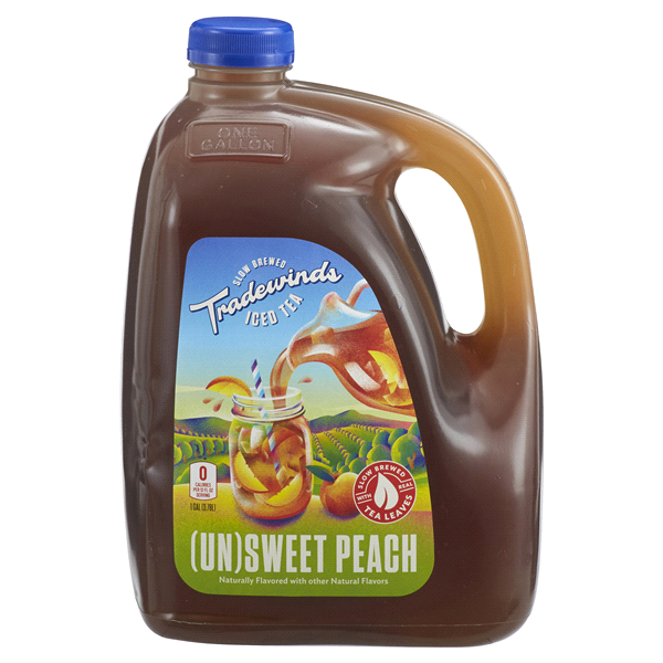 slide 1 of 1, Tradewinds Unsweetened Iced Tea - A hint of Peach, 1 gal