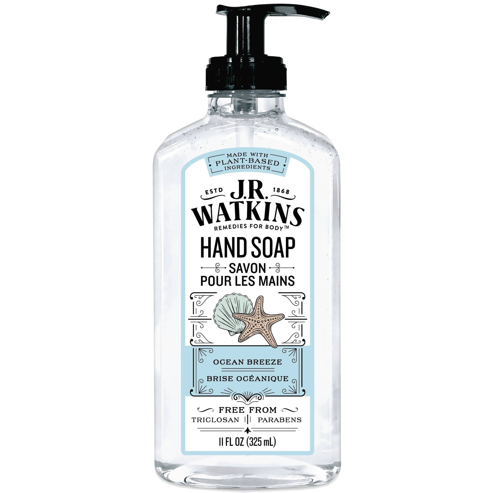 slide 1 of 3, J.R. Watkins Ocean Breeze Liquid Hand Soap, 11 oz