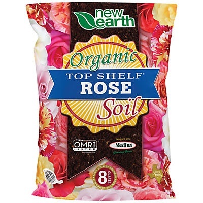 slide 1 of 1, New Earth Top Shelf Rose Soil, 8 qt