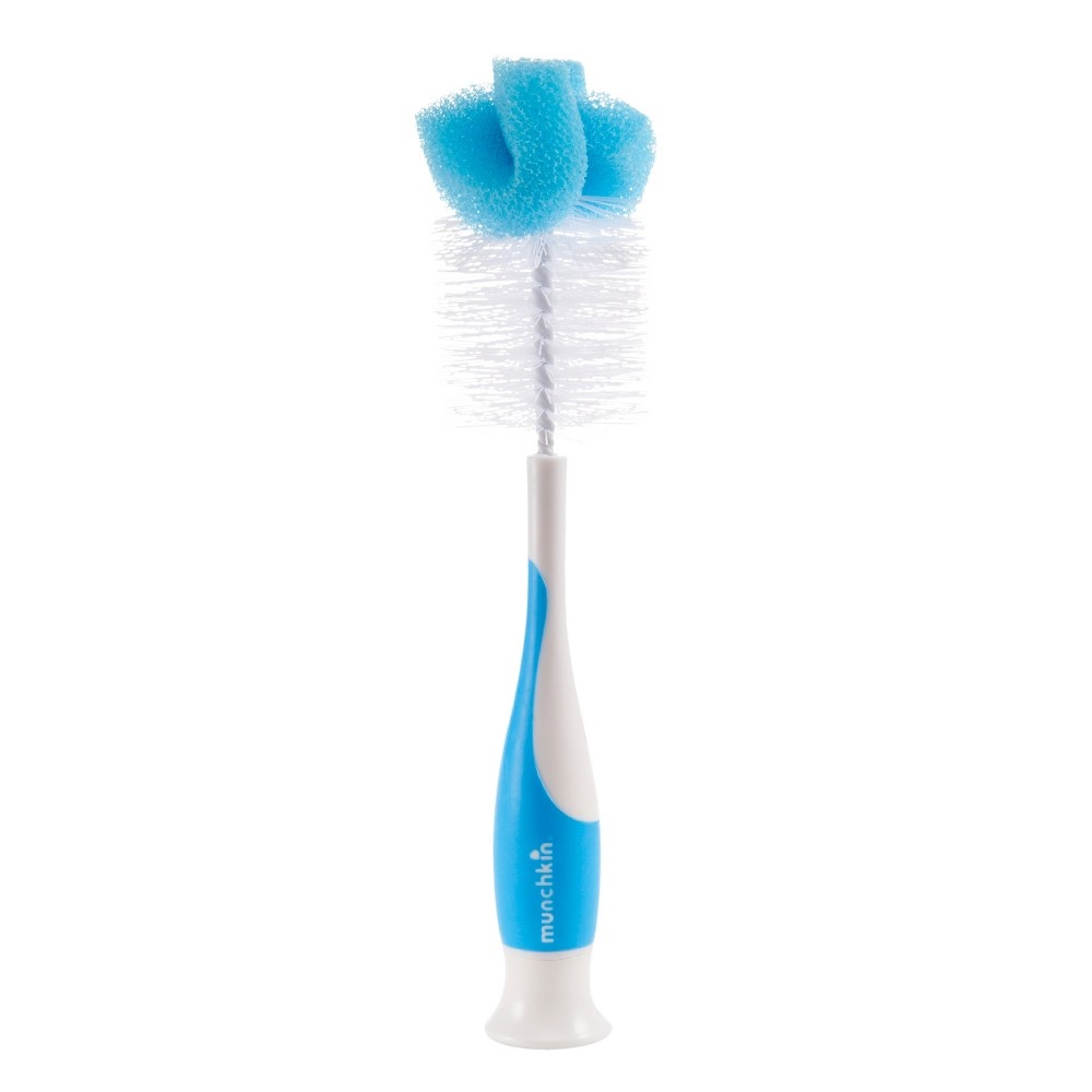 slide 2 of 9, Munchkin Sponge Bottle Brush - Blue, 