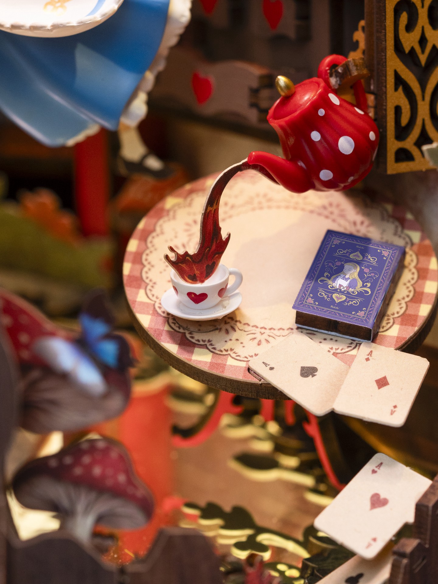 slide 9 of 9, Robotime Rolife Fall Into Wonder Diy Book Nook Shelf Insert Kit, 6 in x 7.75 in x 9.88 in